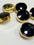 Kaban Kürk Manto Düğmesi / Italyan Düğme 6 Lı Set / Gold Siyah 2,7 cm /M009 3
