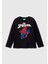 Erkek Çocuk Siyah Etek Ucu Logolu Spiderman Baskılı Uzun Kollu T-Shirt 1