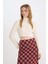 Coool Balıkçı Yaka Crop Top Basic Düz Fitilli Kaşkorse Uzun Kollu Tişört E1673AX24WN 4