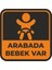 Arabada Bebek Var Sticker 10X10 Cmrenkli Sticker 1