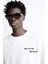 Bisiklet Yaka Bay Light Son Light Baskılı Beyaz Oversize Erkek T-Shirt 2