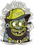 Mavi Adam Sticker 10X10 Cmrenkli Sticker 1