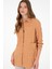 Kadın Camel Gömlek Desenli 50289890-VR015 3