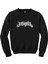Pentagram Yazı Logo Siyah Sweatshirt 1