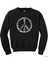 Music Love Peace Siyah Sweatshirt 1