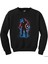 Captain America Stencil Siyah Sweatshirt 1