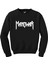 Manowar Logo Classic 2 Siyah Sweatshirt 1