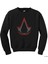 Assassins Creed Logo Redline Siyah Sweatshirt 1