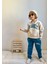 Erkek Çocuk Yazı Baskılı Sweatshirt Takım 3