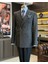 İtalyan Stil Slim Fit Erkek Çizgili Kruvaze Ceket Pantolon Takım Elbise Antrasit T12984 1