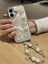 iPhone 16 Plus Uyumlu Lux Işıltılı Inci Charmlı Kalpli Kılıf 5