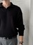 Erkek Polo Yaka Örme Oversize Kazak 3