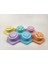 Boyalı Montessori Doğal Ahşap Eğitici Oyuncak Pastel Blok Puzzle 6'lı Set 1