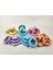 Boyalı Montessori Doğal Ahşap Eğitici Oyuncak Pastel Blok Puzzle 6'lı Set 2