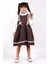 Tuvit Ekose Yaka Roba Fistolu Kız çocuk elbise - Bordo 1
