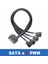 15 Pin Sata To 4 x 3pin-4pin Pmw 12V Pc Kasa Fanı Güç Adaptör Kablosu 2