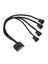 15 Pin Sata To 4 x 3pin-4pin Pmw 12V Pc Kasa Fanı Güç Adaptör Kablosu 5