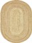 Boho 974 Oval Doğal Jüt Rengi Örgü Yuvarlak Natural Çift Taraflı Halı 1