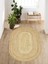 Boho 974 Oval Doğal Jüt Rengi Örgü Yuvarlak Natural Çift Taraflı Halı 2