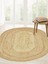 Boho 974 Oval Doğal Jüt Rengi Örgü Yuvarlak Natural Çift Taraflı Halı 3