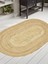 Boho 974 Oval Doğal Jüt Rengi Örgü Yuvarlak Natural Çift Taraflı Halı 4