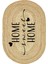 Boho 945 Home Sweet Home Temalı Etnik Desenli Oval Jüt Örme Doğal Hasır Kilim Daire Halı 4