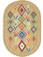 Boho 976 Jüt Hasır Etnik Desenli Oval Jüt Örme Doğal Hasır Natural Oval Halı 1