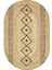 Boho 956 Oval Siyah Etnik Desenli Jüt Rengi Örgü Yuvarlak Natural Çift Taraflı Halı 5