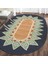 Boho 978 Jüt Hasır Etnik Desenli Oval Jüt Örme Hasır Natural Oval Halı 2