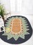 Boho 978 Jüt Hasır Etnik Desenli Oval Jüt Örme Hasır Natural Oval Halı 4