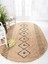 Kilim Home Boho 956 Oval Siyah Etnik Desenli Jüt Rengi Örgü Yuvarlak Natural Çift Taraflı Halı 3