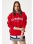 Kadın Marais Kırmızı Nakışlı Oversize Sweatshirt 5