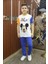 Unisex Çocuk Pamuklu Jokey Baskılı Pijama 1