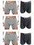 Erkek Pamuklu Likralı Boxer 6'lı Paket 1