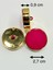 Kaban Kürk Manto Düğmesi / Italyan Düğme 6 Lı Set / Gold Fuşya 2,7 cm /M009 2