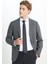 Slim Fit Dar Kesim Mono Yaka Kuş Gözü Desenli Çift Pantolonlu Takım Elbise 1