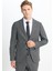Slim Fit Dar Kesim Mono Yaka Kuş Gözü Desenli Çift Pantolonlu Takım Elbise 2