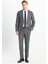 Slim Fit Dar Kesim Mono Yaka Kuş Gözü Desenli Çift Pantolonlu Takım Elbise 3