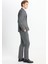 Slim Fit Dar Kesim Mono Yaka Kuş Gözü Desenli Çift Pantolonlu Takım Elbise 5