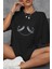 Son Moda Kadın T-Shirti Pamuk Baskılı Yuvarlak Yaka Oversize Tişört 1