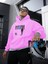 Kadın, Erkek Sweatshirt Oversize Dream Baskılı Kalın Pembe Sevgili Sweatshirt 2