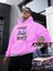 Kadın, Erkek Sweatshirt Oversize Kamikaze Racing Team Baskılı Kalın Pembe Sevgili Sweatshirt 3