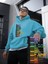 Mavi Sweatshirt Colorful Retro Keyboard Baskılı Kalın Bebemavisi Sevgili Sweatshirt 5