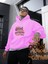 Kadın, Erkek Sweatshirt Good Mood With Cfee Baskılı Kalın Pembe Sevgili Sweatshirt 4