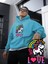 Mavi Sweatshirt Unicorn Cute Love Rainbow Pixel Art Baskılı Kalın Bebemavisi Sevgili Sweatshirt 3