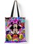 Couples1 Disney Kadın Tote Çanta Mickey Mouse Lilo ve Dikiş Kanvas Tote Büyük Kapasiteli Alışveriş Çantası Kız Omuz Çantası (Yurt Dışından) 1
