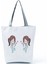 Couples1 Hemşire Kalp Diş Işareti Özelleştirilmiş Eco Shopper Kadın Çantası Rahat Seyahat Çantası Omuz Çantası Polyester Tote Çanta Estetik (Yurt Dışından) 1