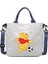 Couples1 Karikatür Desen Ayı Kanvas Çanta Öğrenci Omuz Çantası Crossbody Çanta Çıkarılabilir Omuz Askısı Çanta Tote Çanta (Yurt Dışından) 2