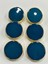 Kaban Kürk Manto Düğmesi / Italyan Düğme 6 Lı Set / Gold Petrol Mavis 2,7 cm /M009 1