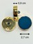 Kaban Kürk Manto Düğmesi / Italyan Düğme 6 Lı Set / Gold Petrol Mavis 2,7 cm /M009 3